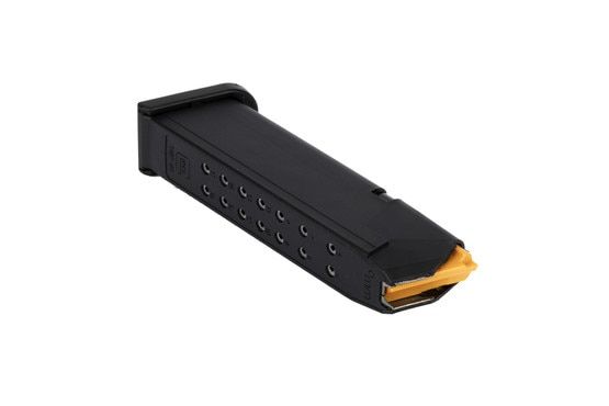 The Glock G17 magazine holds 17 rounds of 9mm ammunition